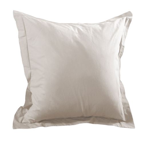 Lovely Casa T14820002 Alicia Taie avec Volant Coton Lin 65 x 65 cm