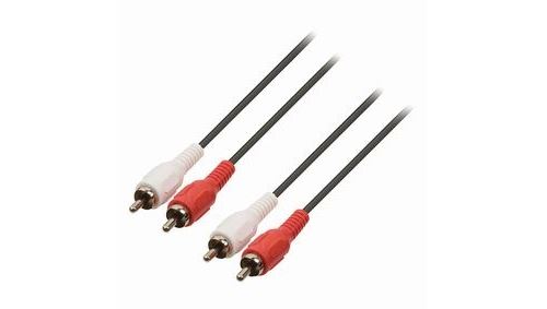 Câble audio stéréo 2x rca mâles - 2x rca mâles 1,0 m noir nedis