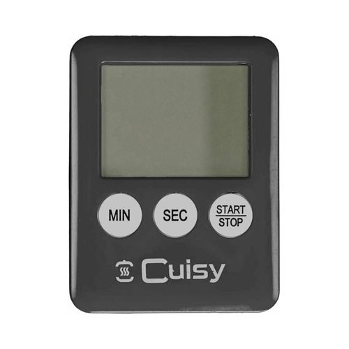 Cuisy - Minuteur électronique aimanté coloré Noir