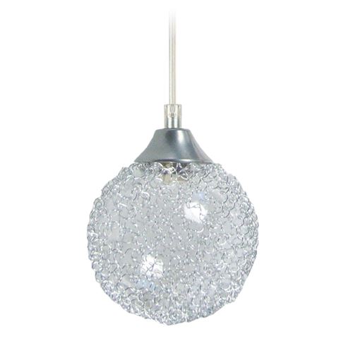 Lustre - suspension boule en verre asia ø11 cm g9 40w aluminium