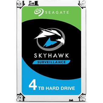 Seagate Skyhawk 4 to, Disque Dur Interne de Surveillance HDD, 3,5" SATA 6 Gbit/s, 64 Mo Mémoire Cache, pour Système de Caméras de Sécurité, Services Rescue Valables 3 Ans - 1