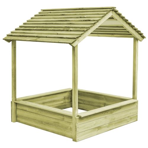 vidaXL Aire de jeu d'extérieur avec sablière 128x120x145 cm Pinède FSC