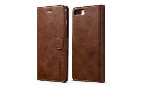Etui type portefeuille pour iPhone-7-Plus coloris marron gamme LC.IMEEKE