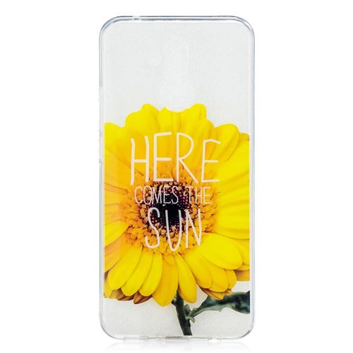 Coque en TPU impression de motifs fleur et devis pour votre Huawei Mate 20 Lite