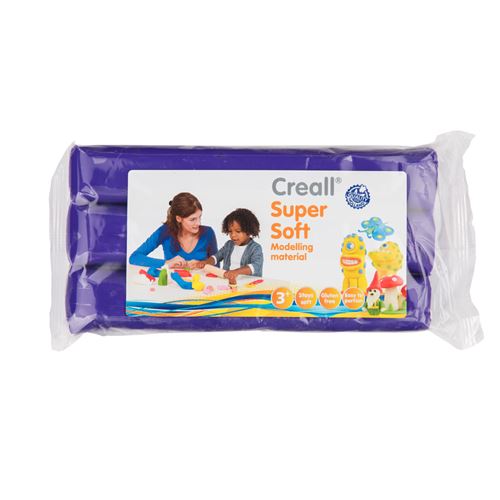 Pâte à modeler Creall, rouge tendre, 500 grammes, violet