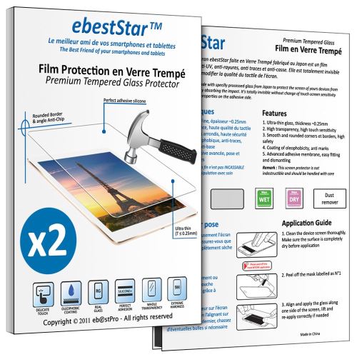 Lot de 2 film Protecteur verre trempé pour iPad 10,2 9éme gen 2021 -  VISIODIRECT - au meilleur prix