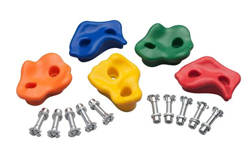 Swing King poignées d'escalade 12 cm plastique 5 pièces multicolores