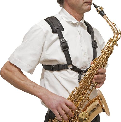 Sangle Saxophone Alto ou ténor BG S43CSH - taille XL - Confort - crochet à pompe