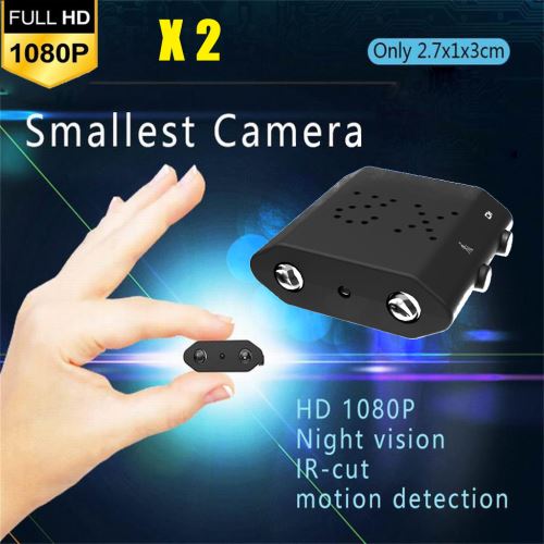 Nouvelle caméra Mini plus petit X2 IR-CUT Mini caméra HD 1080P nuit Version Moniteur Wenaxibe 105