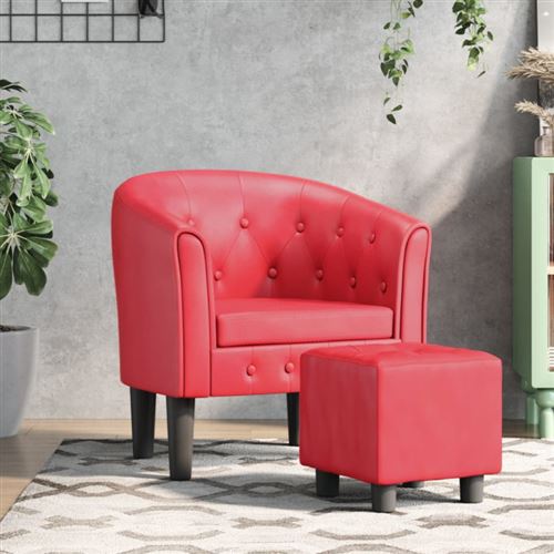 Vidaxl Rouge Chaise Cabriolet - Image 3