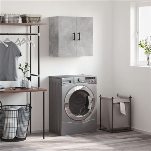 VIDAXL - Armoire murale - Gris - 60x31x60 cm - Image 2