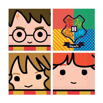 16 serviettes papier harry potter dessin 33cm - amscan 9905191 - 1