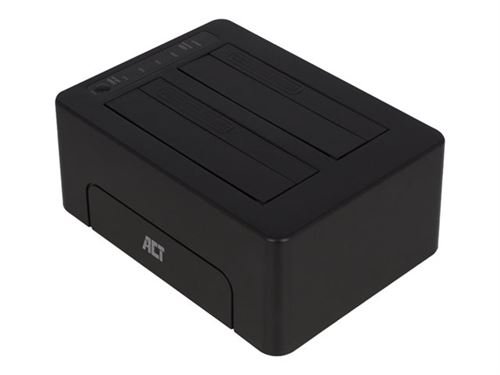 ACT - Station d'accueil HDD/SSD - 2,5 po./3,5 po. partagé - SATA 6Gb/s - USB 3.2 (Gen 1) - noir