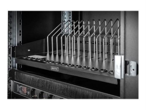 Digitus DN-97665 - Étagère pour rack - noir, RAL 9005 - 1U - 19 - pour P/N: DN-31102-B