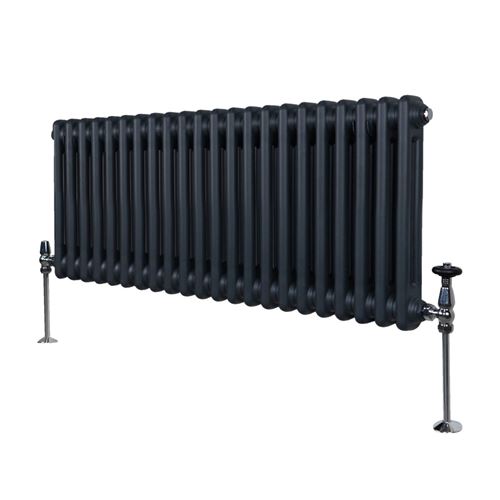 Monstershop Traditional 2 Column Radiator - 300 x 1012mm - Anthracite Grey