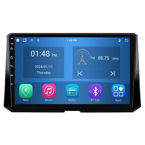 Autoradio RoverOne® Bluetooth CarPlay Android Auto Navigation 4Go RAM 64Go ROM pour Toyota Corolla 12 2018-2023
