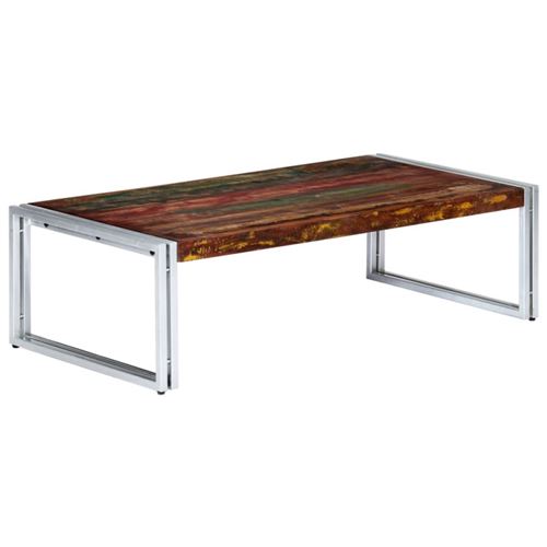 vidaXL Table basse 120 x 60 x 35 cm Bois de récupération solide