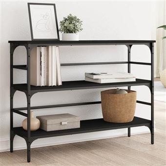 vidaXL Table console noir 100x32x75 cm bois d'ingénierie 839048 - 1