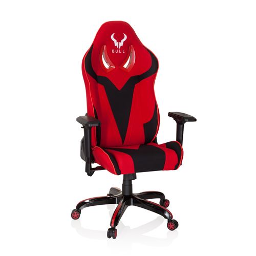 Chaise gaming / Chaise de bureau PROMOTER II en tissu noir / rouge hjh OFFICE