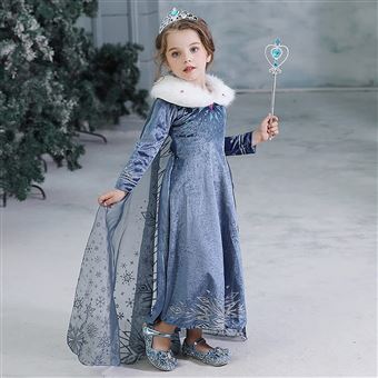 22€24 sur Robe de Princesse Elsa FONGWAN Cosplay Déguisements Partie - Bleu  110cm - Accessoire de déguisement - Achat & prix