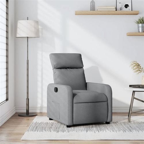Vidaxl Gris/Clair Fauteuil Inclinable - Image 3