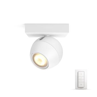 Philips Hue White Ambiance BUCKRAM Spot plafonnier spirale 4x5.5W - Noir  (télécommande incluse), compatible Bluetooth - Lampe connectée - Achat &  prix