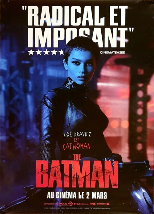 Affiche de Cinéma Originale - The Batman - 2022 - Zoé Kravitz - 120x170cm État correct - N/A reconditionné disponible sur Fnac