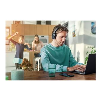 Philips TAH6506BK - Écouteurs avec micro - circum-aural - Bluetooth - sans fil - Suppresseur de bruit actif - jack 3,5mm - noir