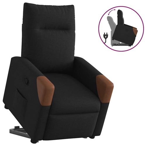 Non Communiqué Noir Vidaxl Fauteuil De Relaxation Inclinable Tissu