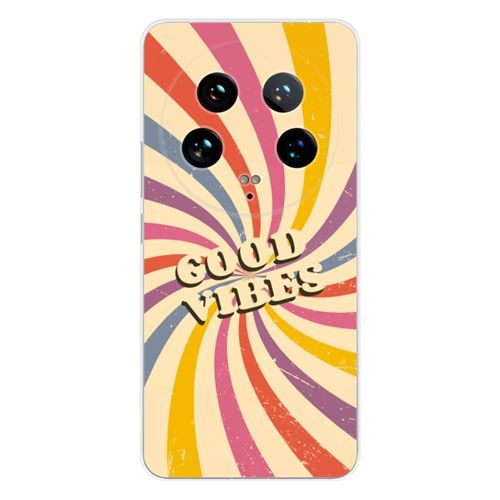Coque en silicone imprimée compatible Xiaomi 14 Ultra Good vibes