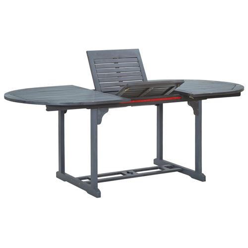 Non Communiqué Gris Table De Jardin 200X100x74 Cm Bois D'acacia Massif