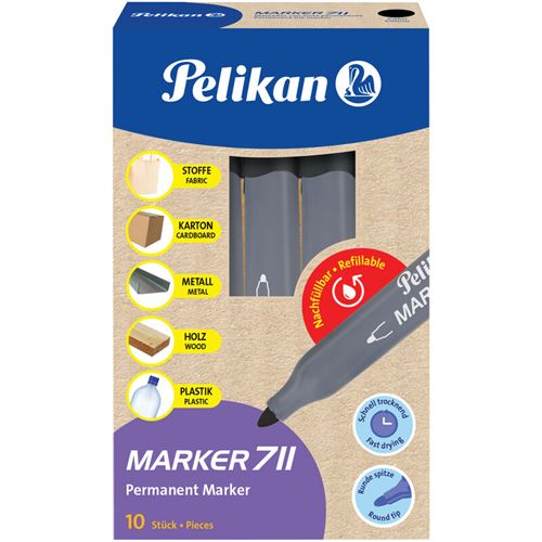 Non Communiqué Noir Pelikan Marqueur Permanent 711, Pointe Ogive,