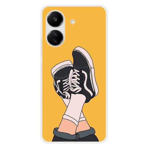 Coque en silicone imprimée compatible Xiaomi Redmi 13C 4G Sneakers