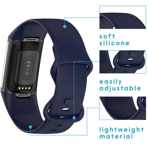 Bracelet pour Fitbit Charge 6 - Matériel TPU - Bleu foncé