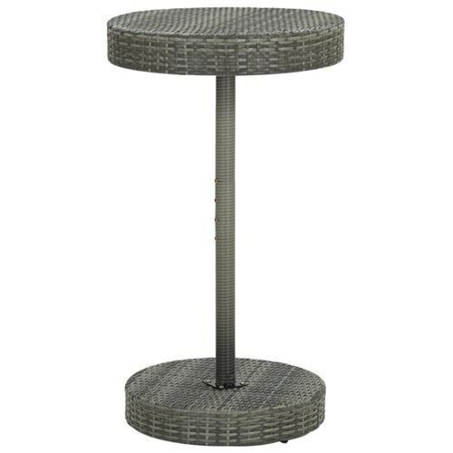 Vidaxl table de jardin gris 60,5x106 cm r&eacute;sine tress&eacute;e 45857