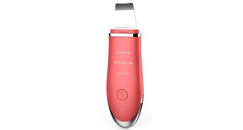 Épurateur ultrasonique de peau, peau spatule pores nettoyant exfoliant solvant comédons,rouge