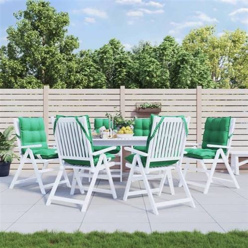 Vidaxl Vert Coussins De Chaise À Dossier Bas - Image 2