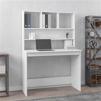 vidaXL Bureau avec étagères Blanc 102x45x148 cm Bois d'ingénierie823000 - 1