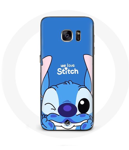 Coque pour Samsung Galaxy S6 Stitch mignon fond bleu Maniacase