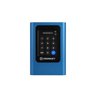 SSD Externe Kingston IronKey Vault Privacy 80 - Chiffrement XTS-AES 256 Bits - Certifié FIPS 197 - 1920 Go - Écran Tactile - Protection Ransomware - 7