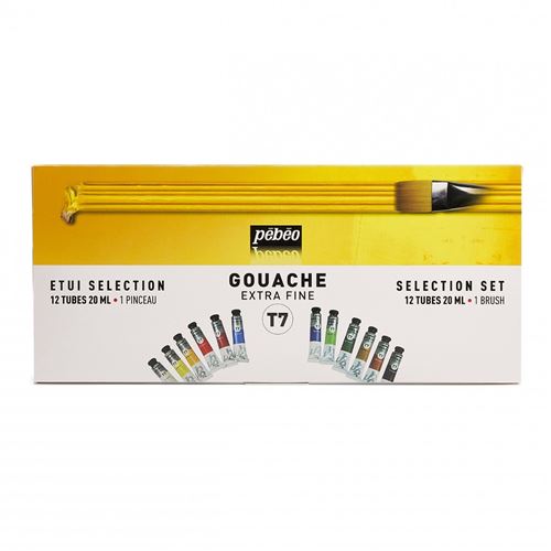 Coffret De12 Tubes 20 Ml De Gouache P&eacute;b&eacute;o S&eacute;lection 