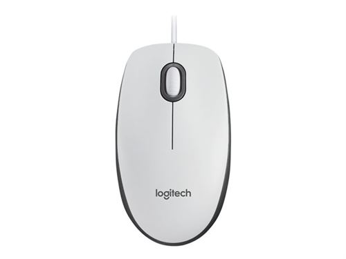 Logitech M100 - Souris - pleine taille - droitiers et gauchers - optique - 3 boutons - filaire - USB