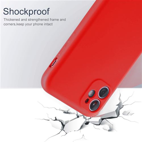 Coque iPhone 11 Pro en silicone gadget shield protection caméra rouge