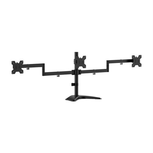 Non Communiqué Noir Aisens Support De Table Avec Base Eco Pivotante Et Inclinable Pour 3 Moniteurs 10Kg (3 Pivots - 2 Bras) De 13-27 - Couleur