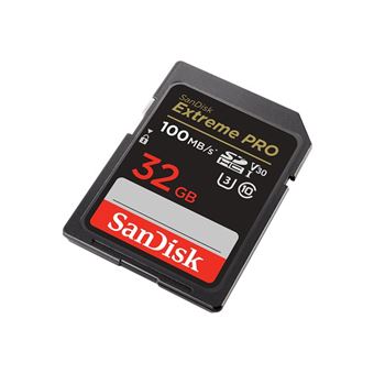 SanDisk Extreme Pro - Carte mémoire flash - 32 Go - Video Class V30 / UHS-I U3 / Class10 - SDHC UHS-I