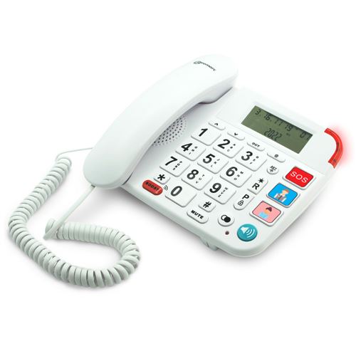 Geemarc Dallas 20 - Téléphone fixe filaire à grosses touches pour seniors
