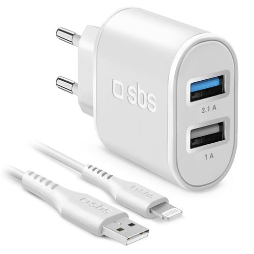 Kit Fast Charge incluant chargeur + câble Lightning MFI- SBS