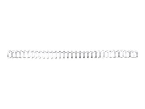 GBC - 12.5 mm - 34 anneaux - A4 (210 x 297 mm) - 115 feuilles - argent - 100 unités fil de ligature - pour WireBind W20, W25E; Rexel WB606