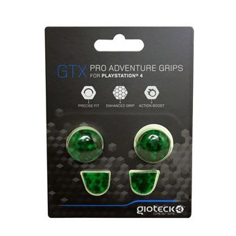 Gioteck - Protection Manette PS4 - Grip Antidérapant - Cubes Verts - 1