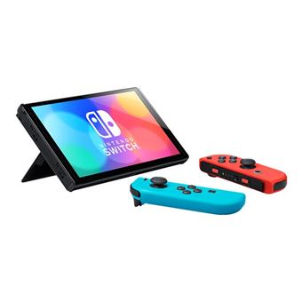 Nintendo Switch Avec 1 Joy-con Rouge Néon + 1 Joy-con Bleu Néon